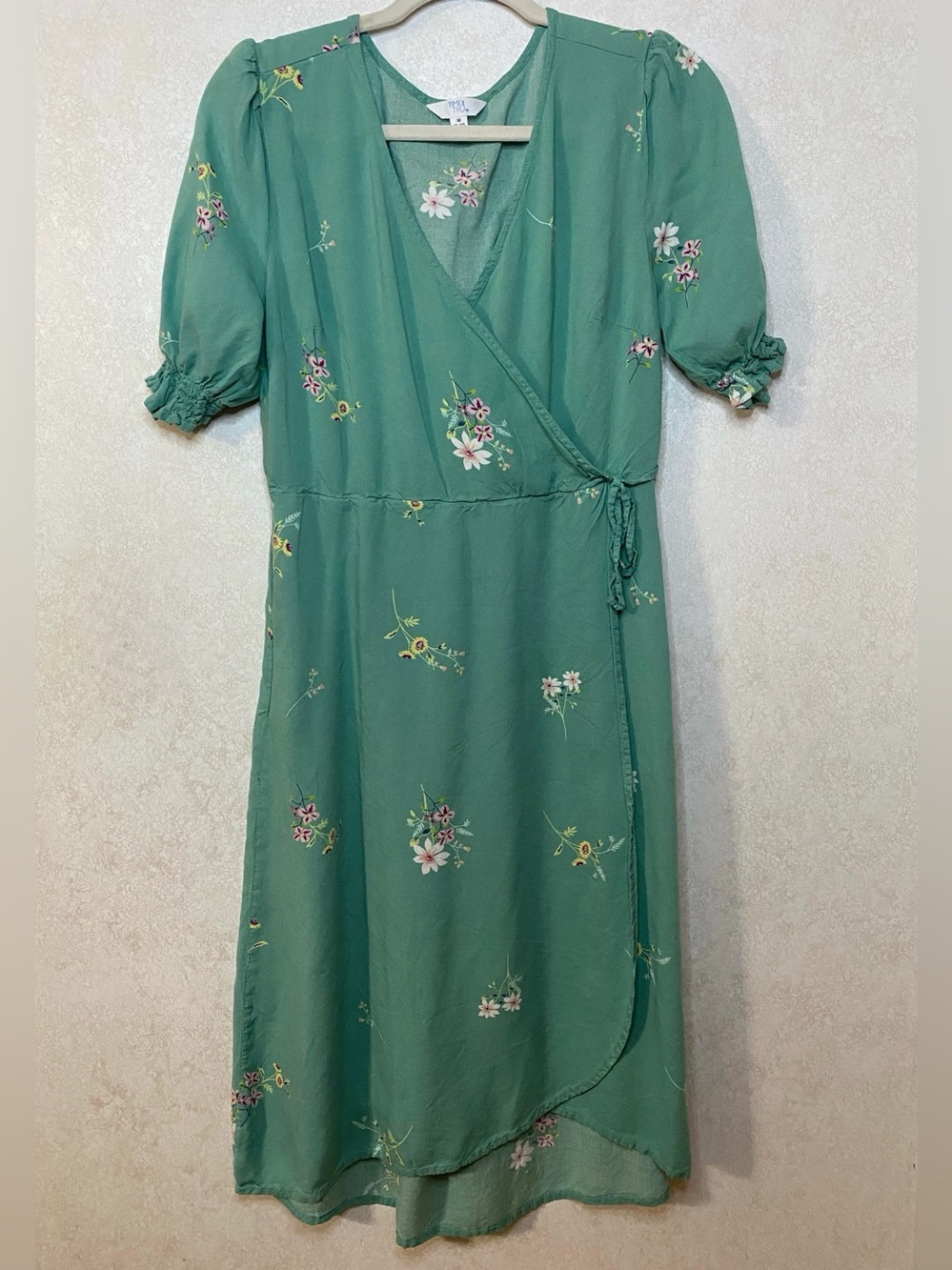 Floral Wrap Midi Dress